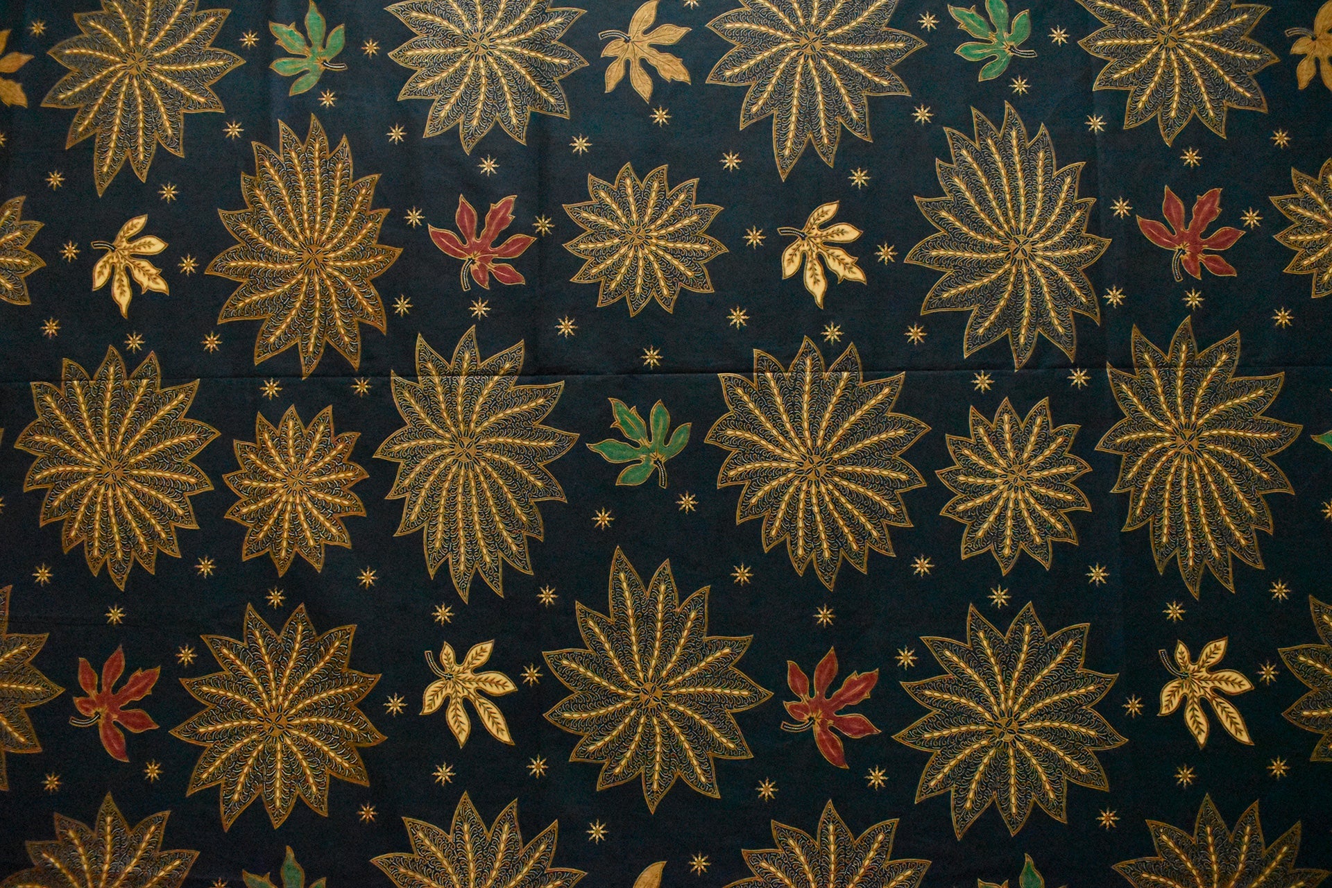 Indonesian Traditional Batik Pattern Dark Brown Wrapping Paper 